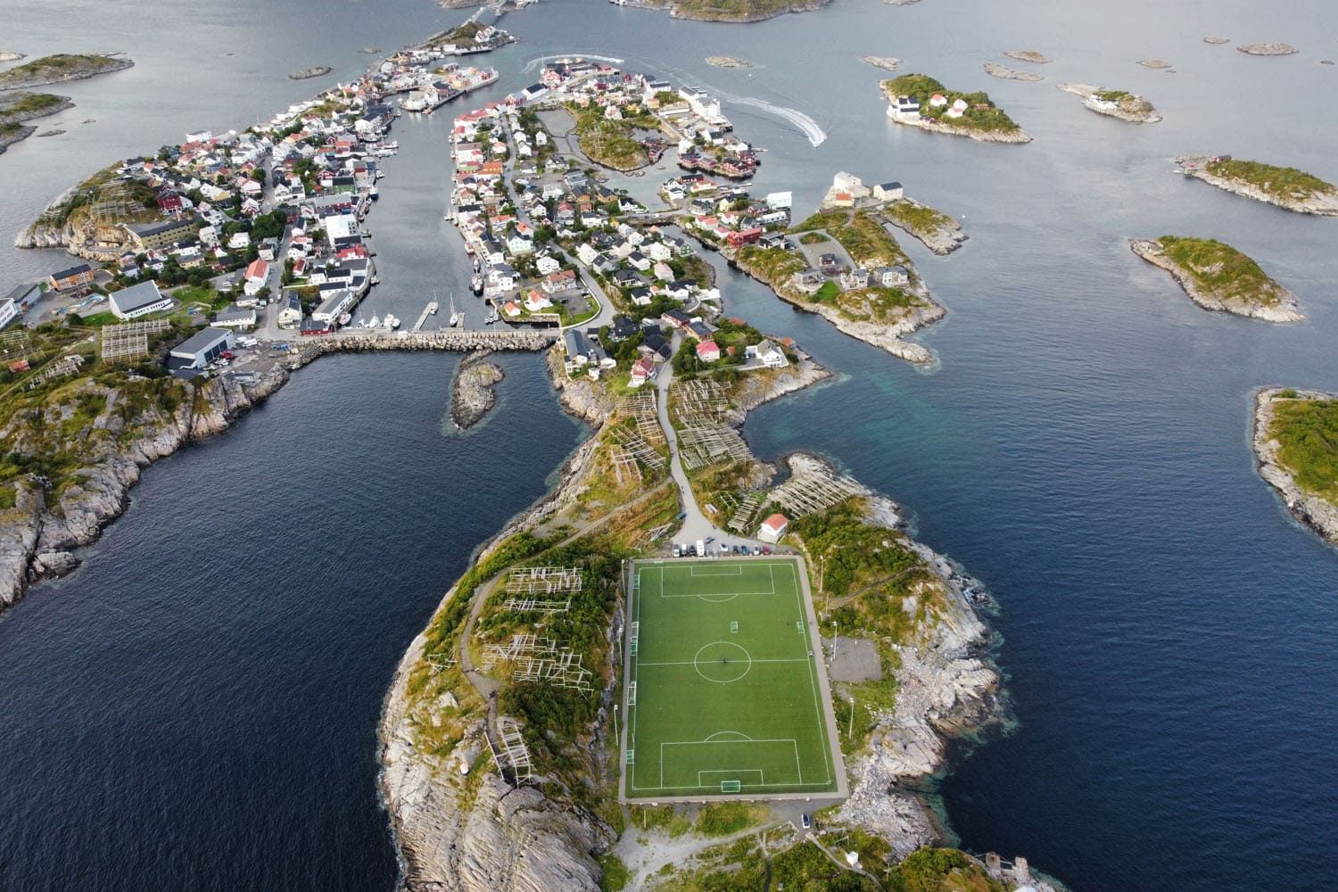 Aerial View of Henningsvaer