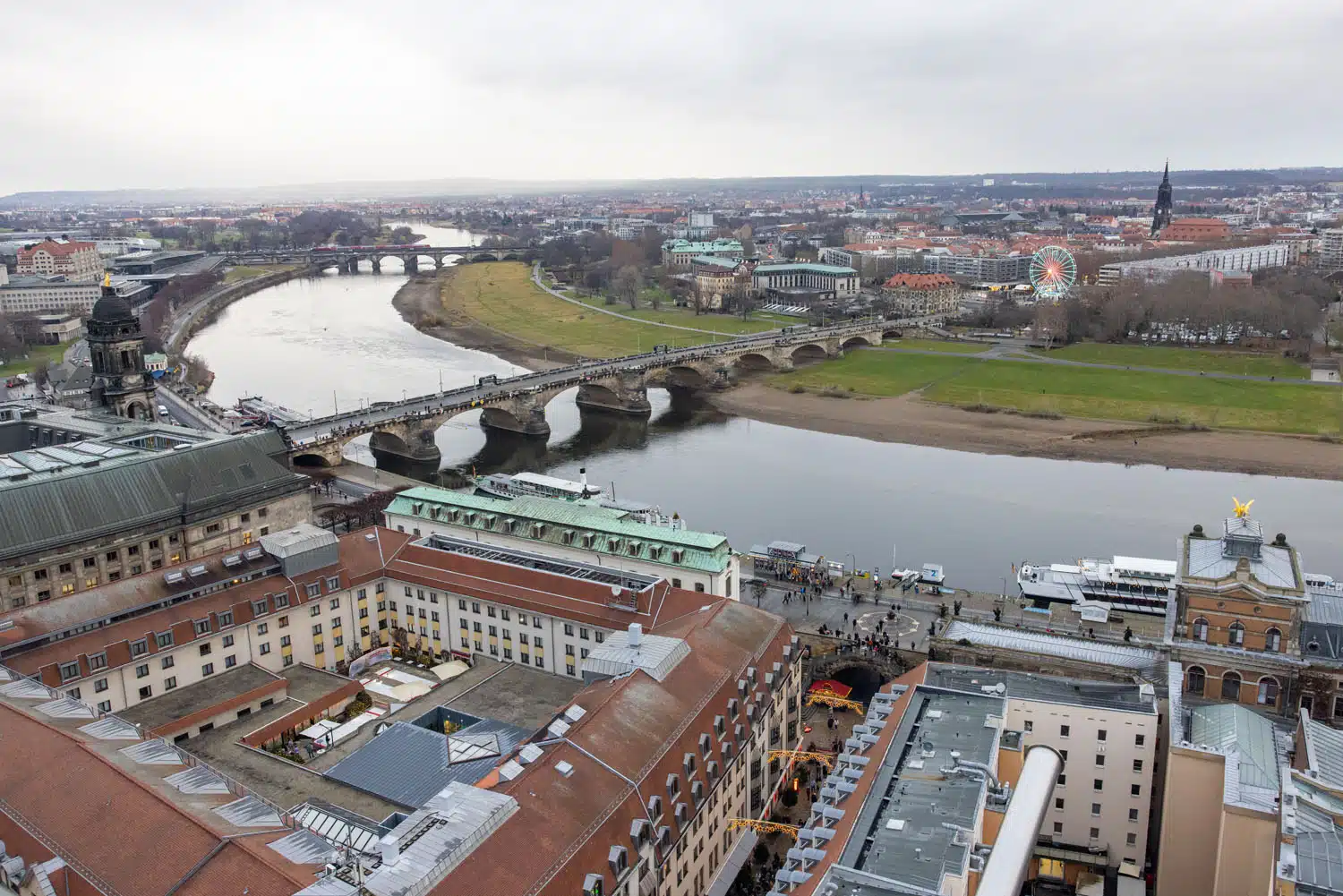 Elbe River Augustbrucke Dresden