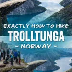 Exactly how to hike Trolltunga, with a step-by-step trail guide, where to park, photos, trail stats, cost, and if you can do this hike with kids.