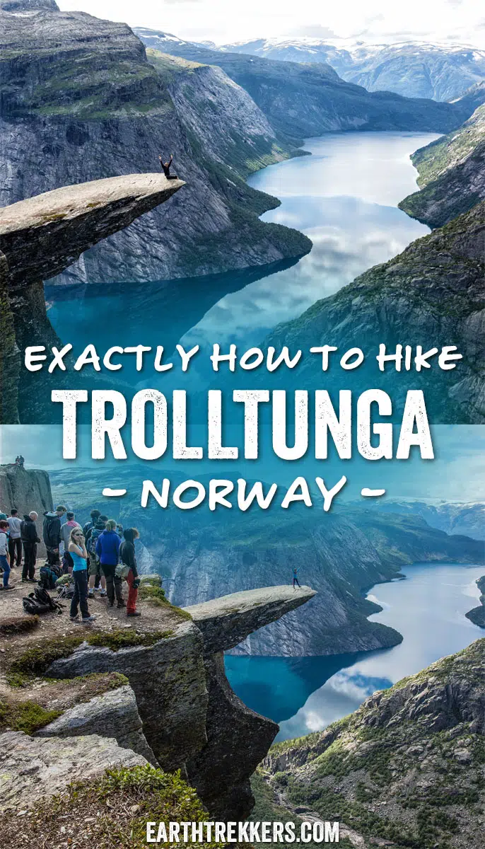 Exactly how to hike Trolltunga, with a step-by-step trail guide, where to park, photos, trail stats, cost, and if you can do this hike with kids.