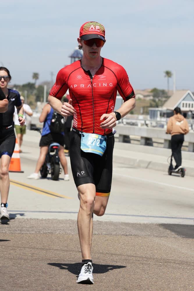 Tyler on the run at Ironman Oceanside