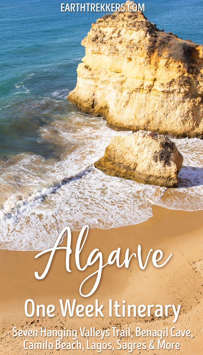 How to plan the perfect Algarve itinerary, Portugal. Visit Lagos, Ponta da Piedade, Benagil Cave, Lagos, Albufeira, Seven Hanging Valleys Trail, Sagres, the best beaches in the Algarve.