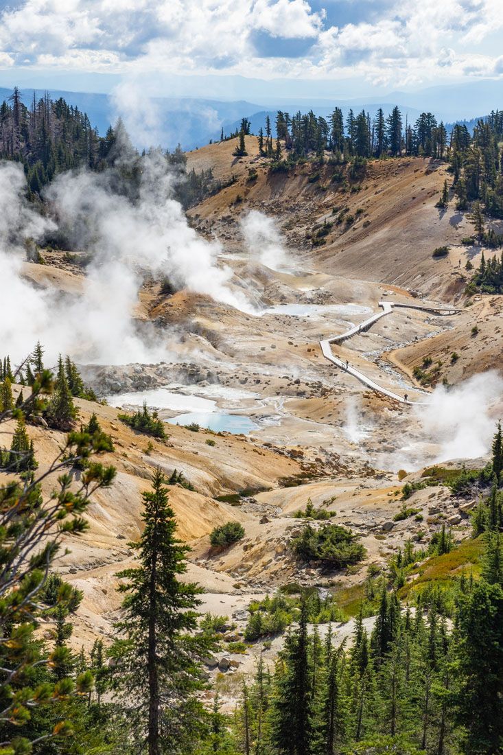 Bumpass Hell on a sunny day, Lassen Volcanic