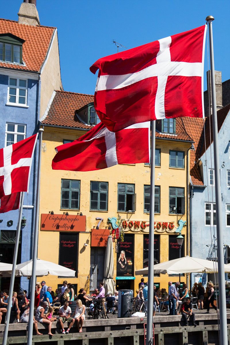 Denmark Flag in Nyhavn