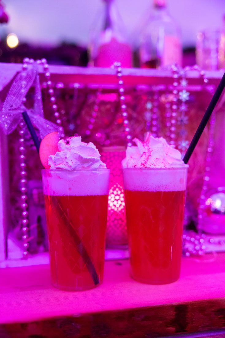 Drinks at Pink Christmas Market