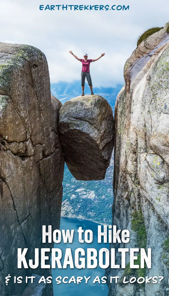 Kjeragbolten hike, Norway. Step-by-step trail guide, photos, how to get there, parking, tips, where to stay, hiking with kids, and more.