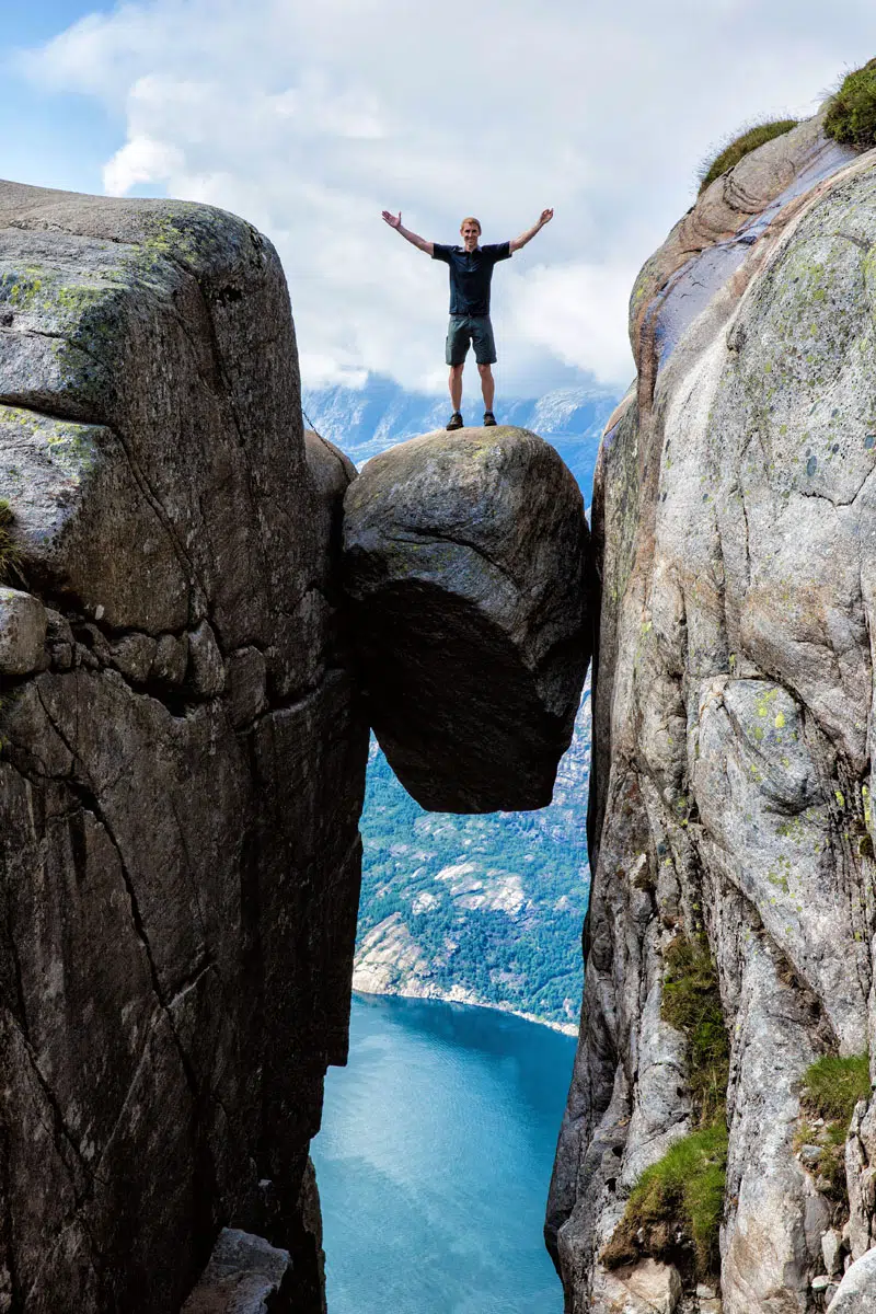 Tim on Kjeragbolten Norway