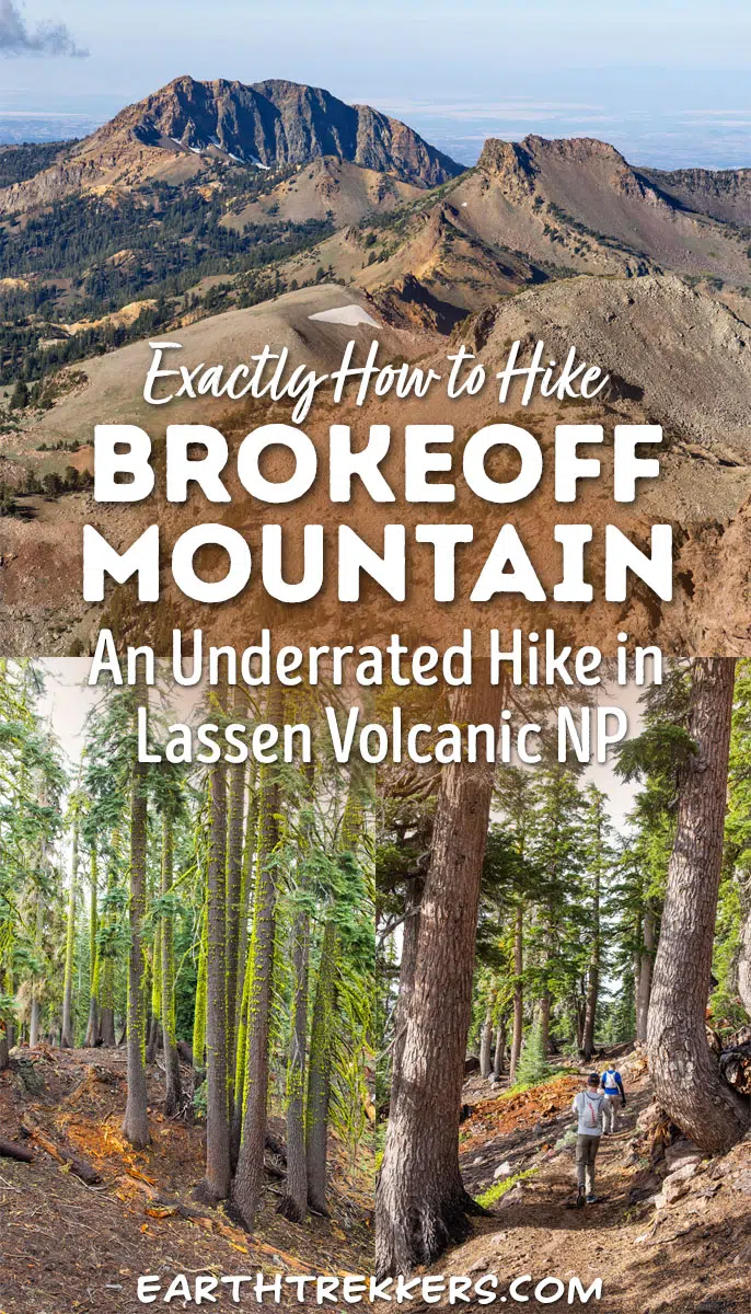 Here's how to hike the Brokeoff Mountain Trail, a quiet, underrated hike in Lassen Volcanic with sweeping summit views, including those of Lassen Peak.