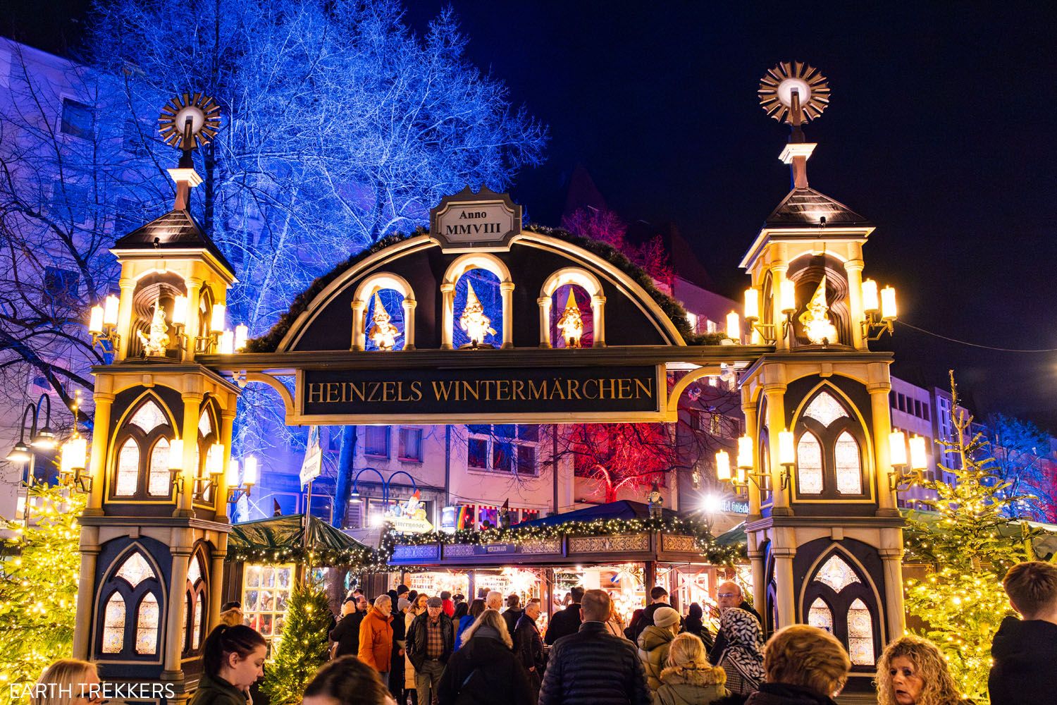 Cologne Christmas Market Night Photo