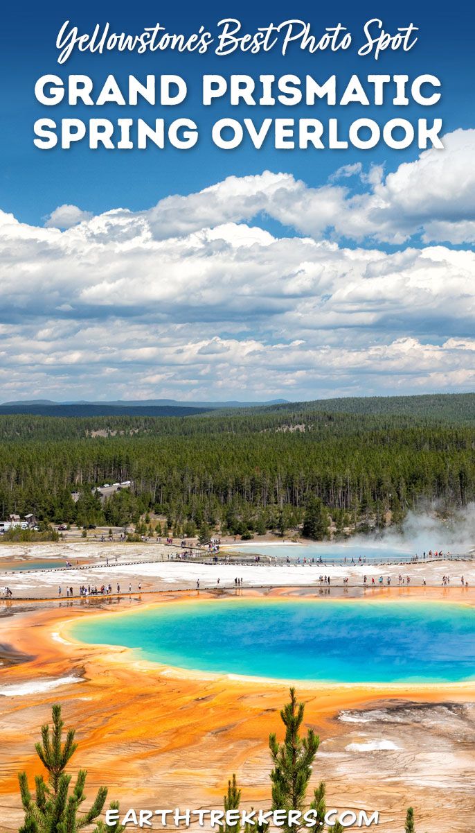 How to visit Grand Prismatic Spring Overlook and hike to Fairy Falls in Yellowstone National Park.