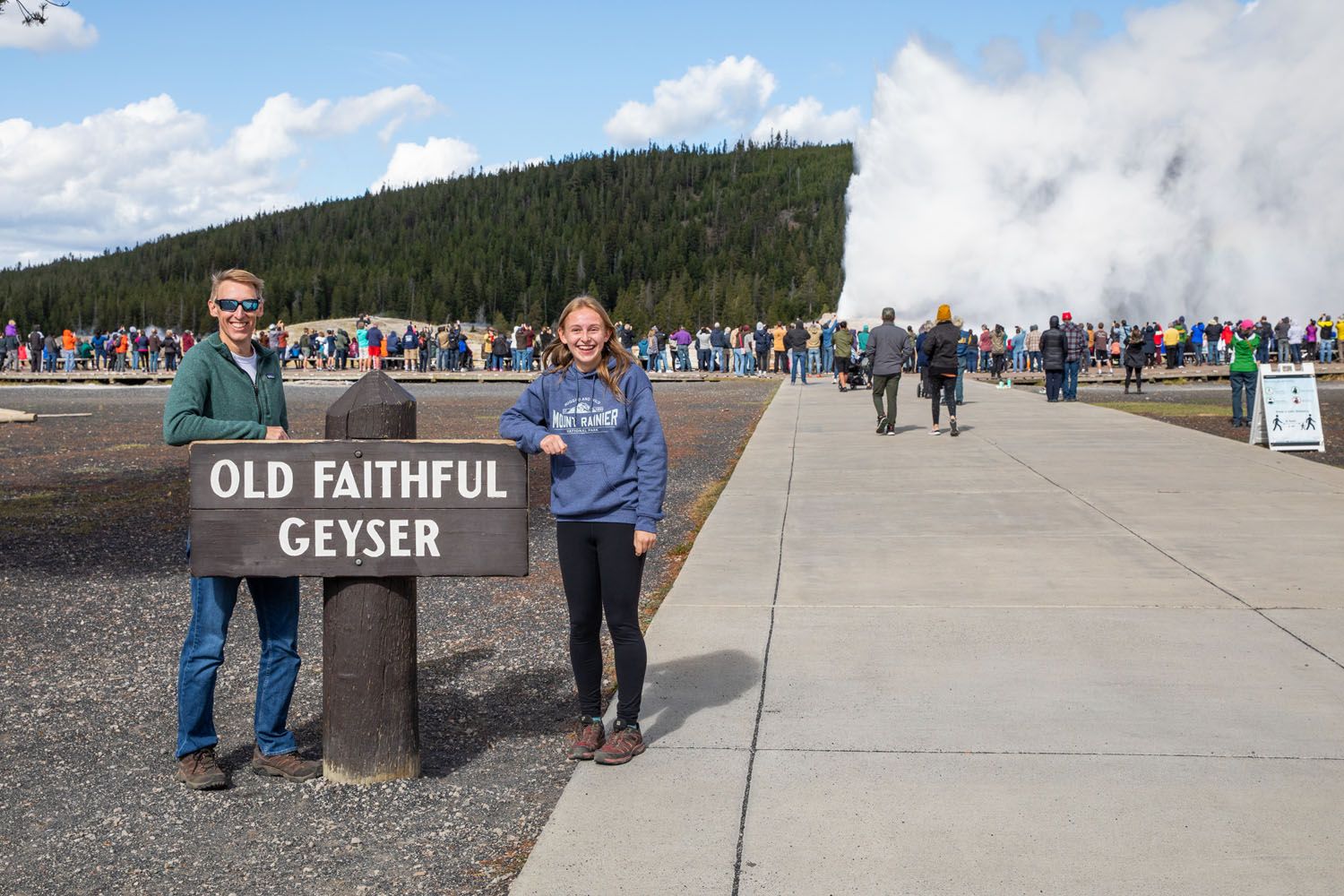 Tim and Kara at Old Faithful