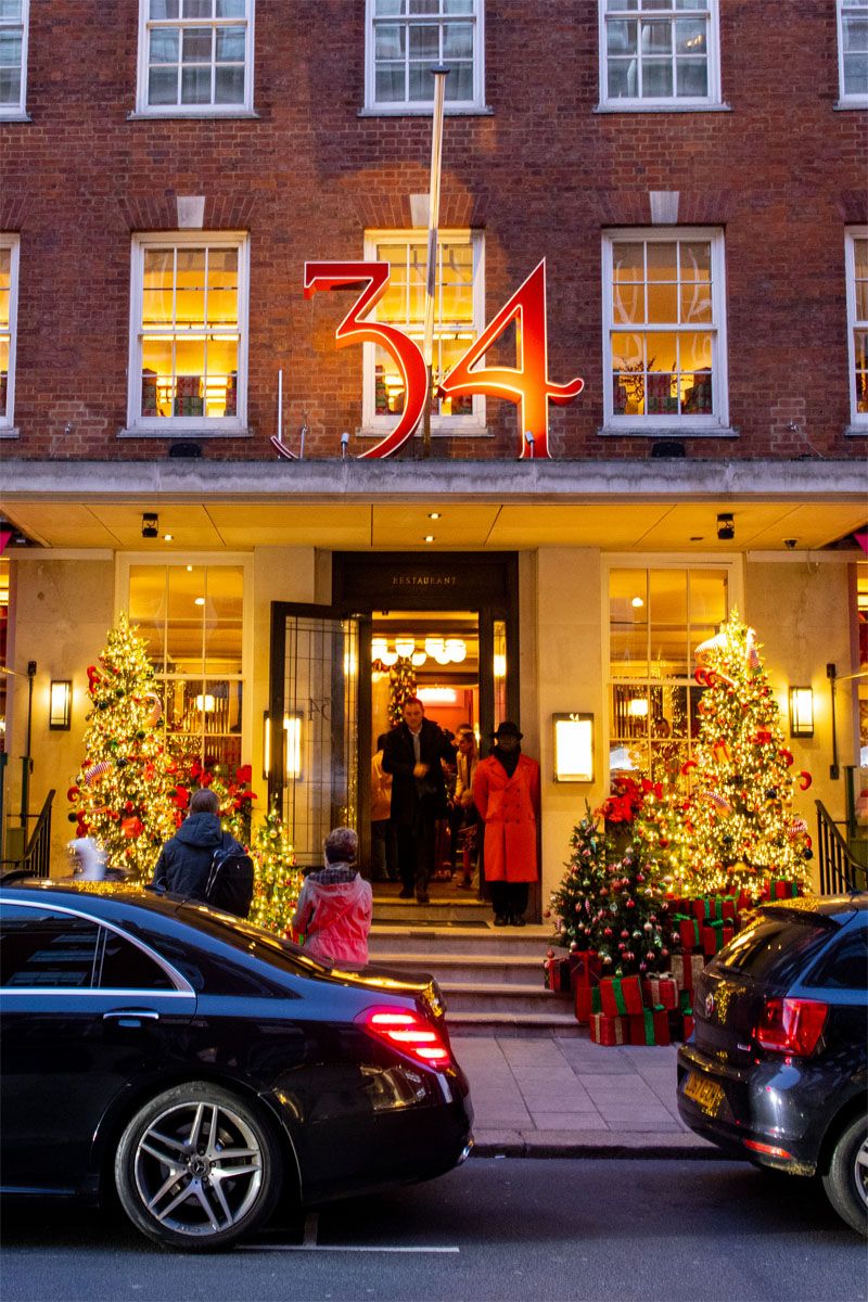 London Restaurant at Christmas