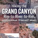 How to hike the South Kaibab to Bright Angel Trail in Grand Canyon National Park. Learn how to do this as a day hike, with map and lots of photos so you know exactly what to expect.